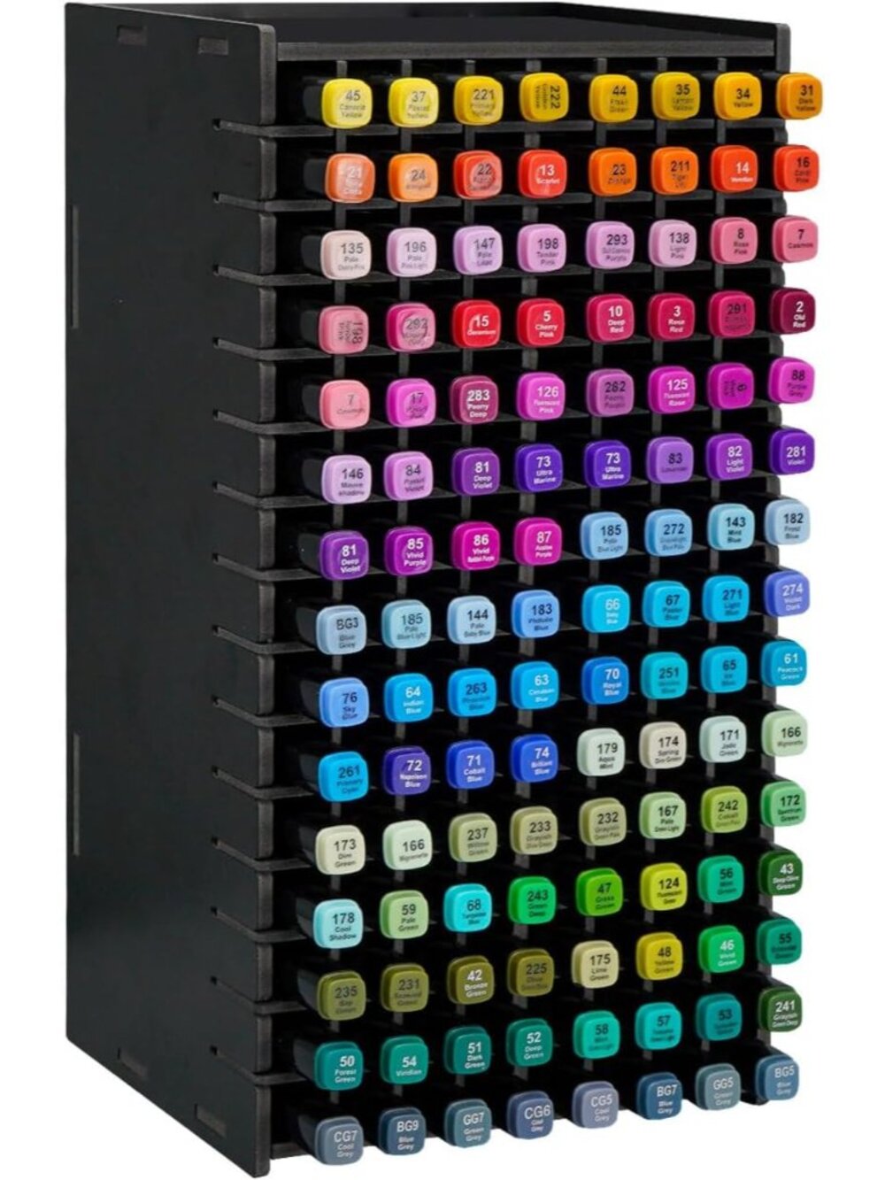 Art Marker Storage Rack for 120 Markers Black